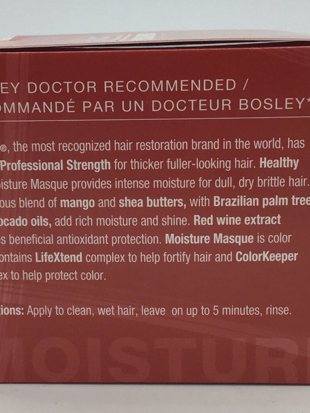 Bosley Professional Strength Healthy Hair Moisture Masque - Red - Picture 2 of 5